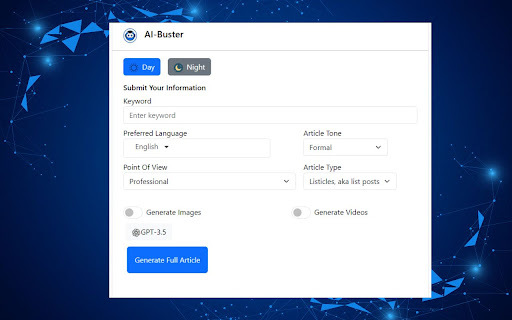Aibuster Ai Auto Blogging And Ai Content Generation Tool website screenshot