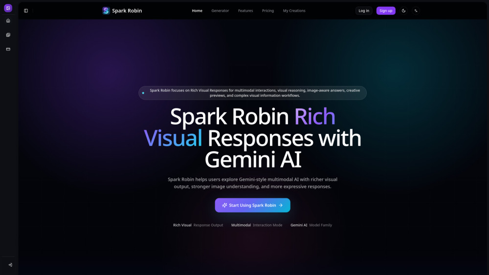 Spark Robin 1 website screenshot