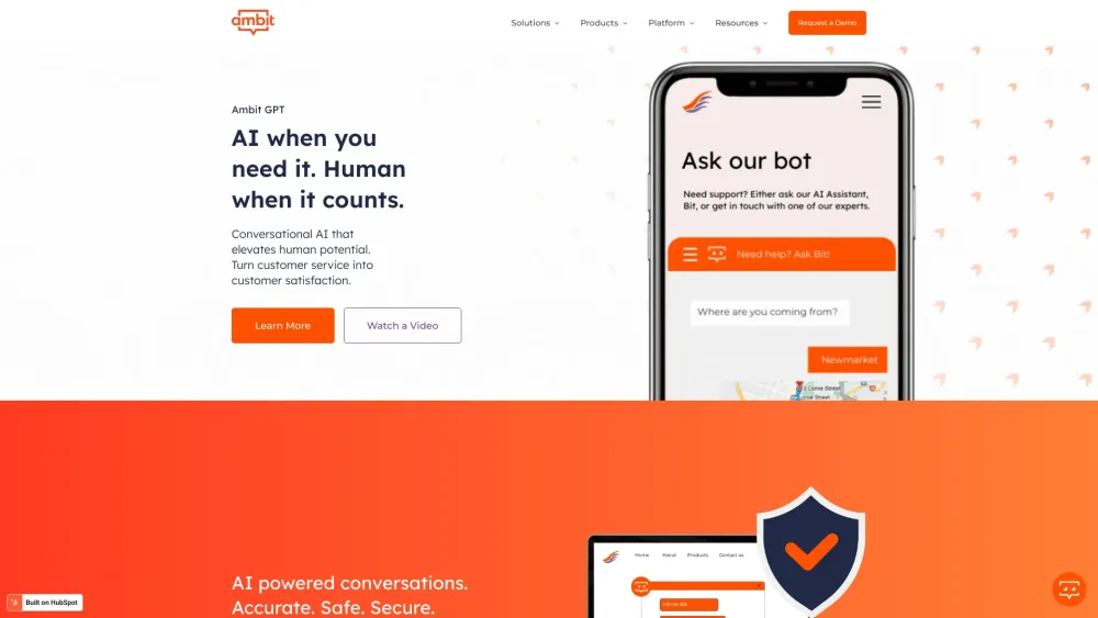 Ambit Ai website screenshot