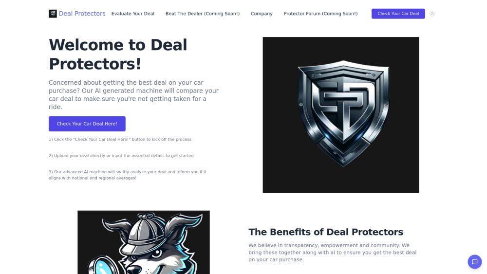 Deal Protectors website screenshot