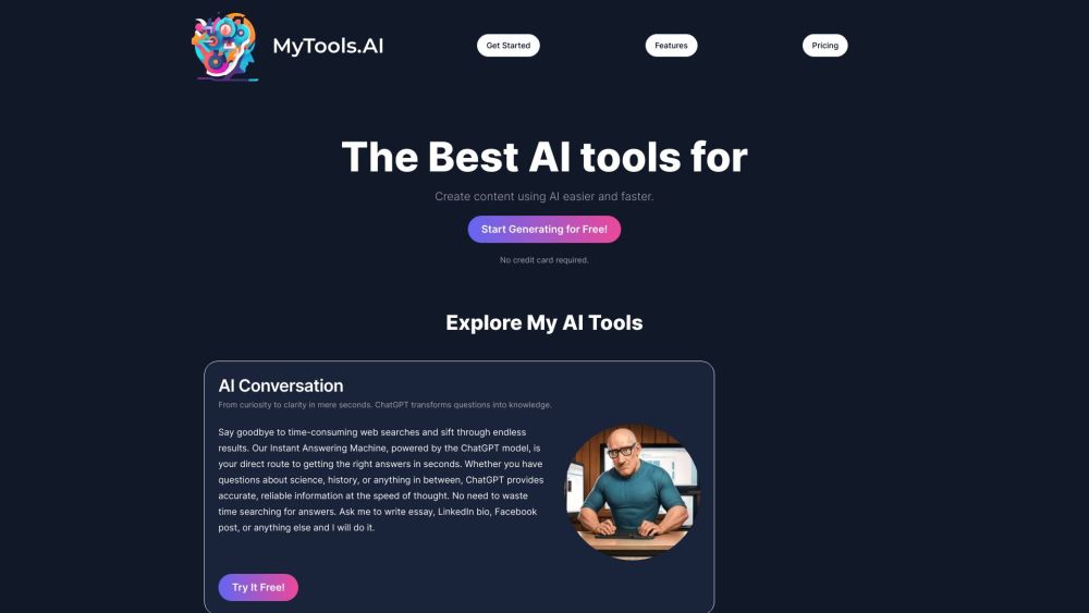 My Tools Ai website screenshot