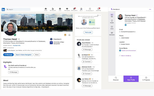 Trender AI website screenshot