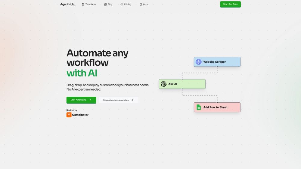Agenthub website screenshot