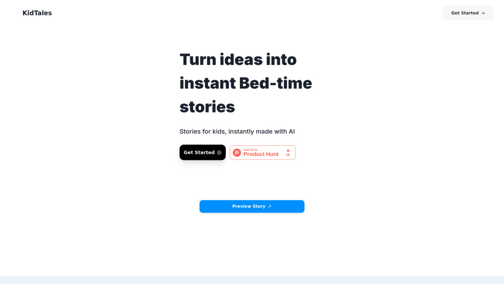 Kidtales website screenshot