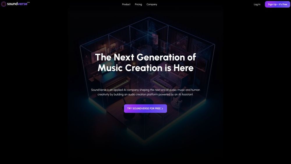 Soundverse Ai website screenshot