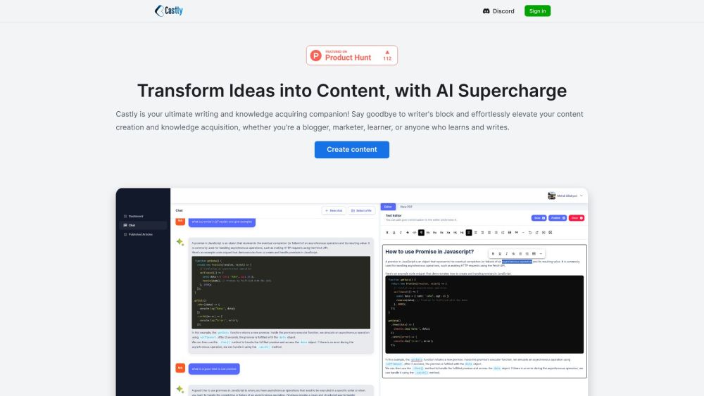 Castly website screenshot