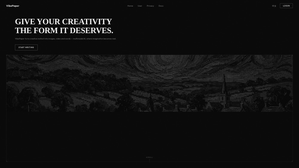 Vibepaper website screenshot