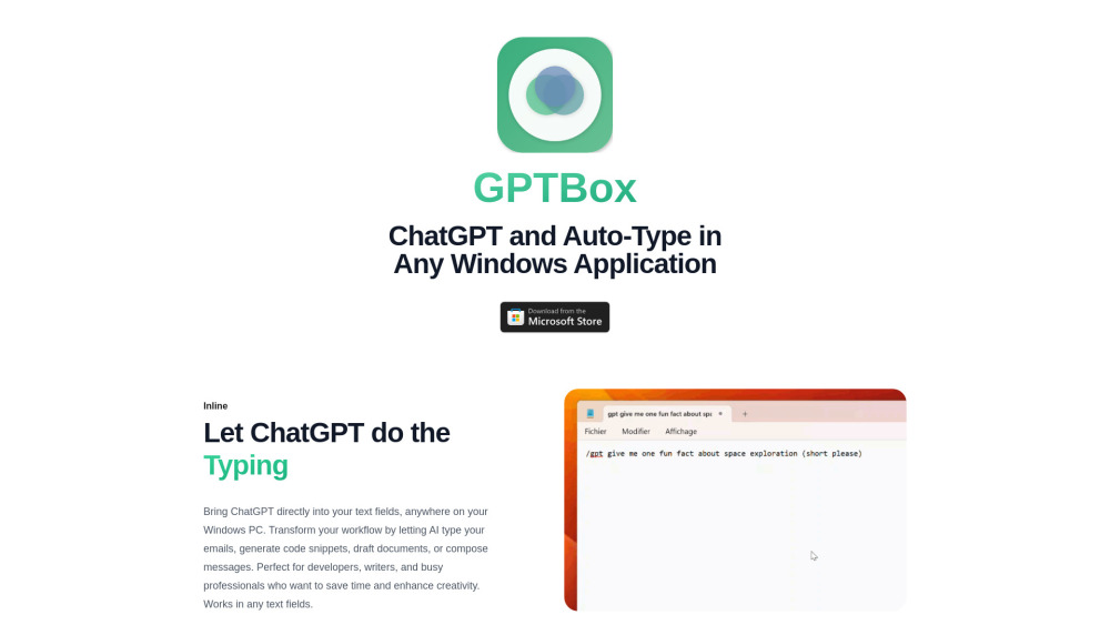 Gptbox website screenshot