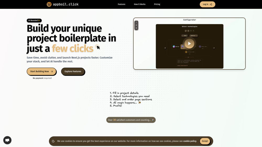 appboil website screenshot