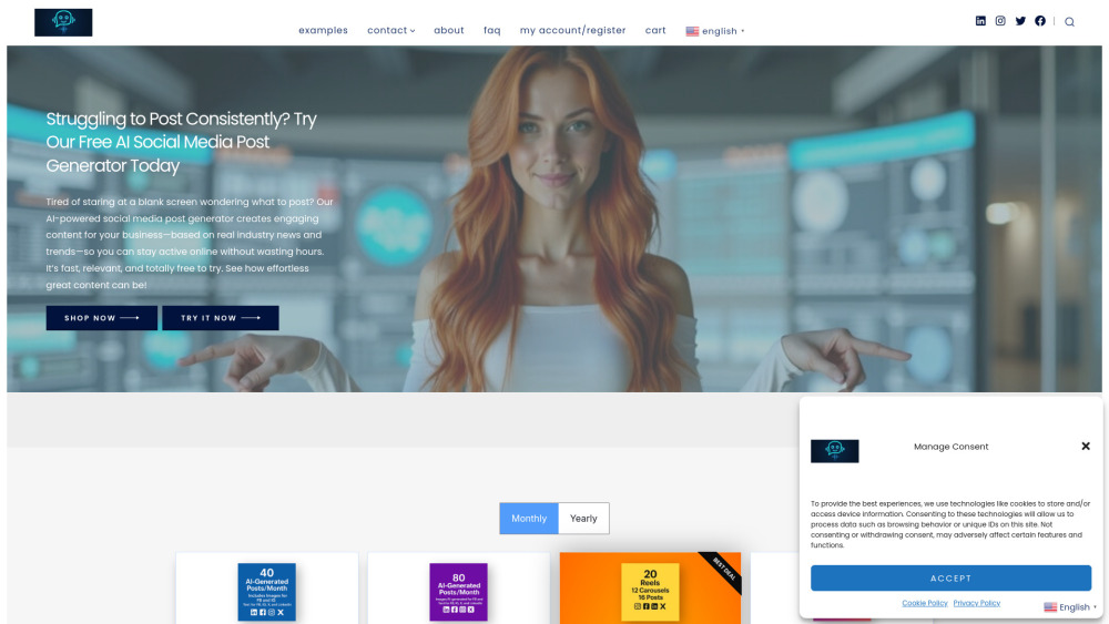 Viralpulseai website screenshot