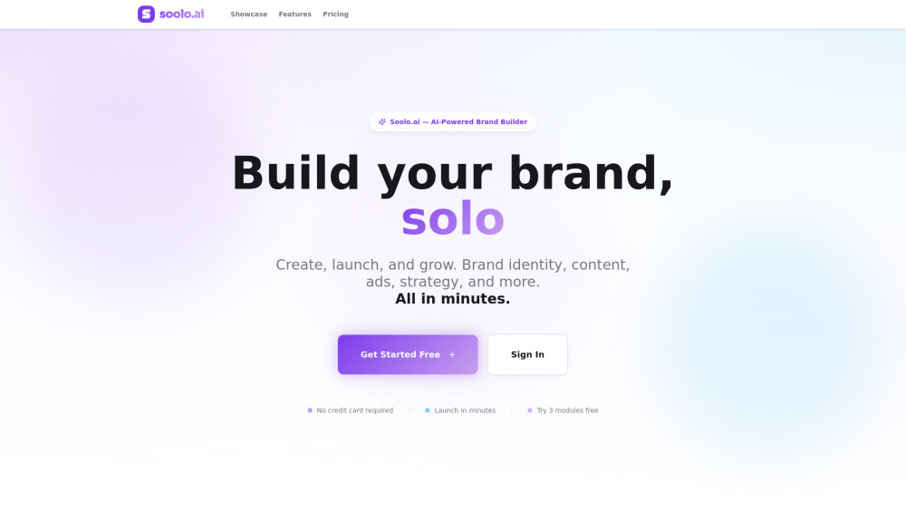 Soolo Ai website screenshot