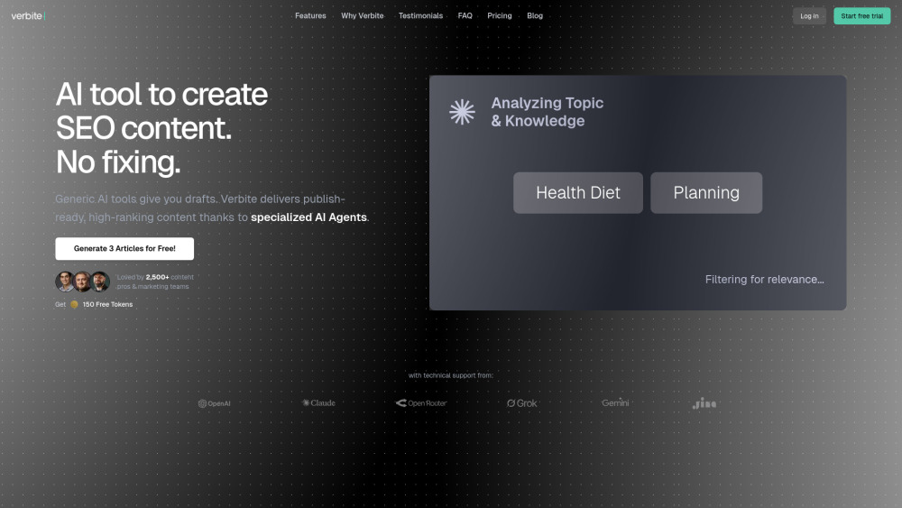 Verbite website screenshot