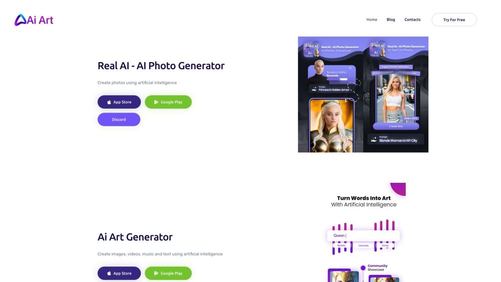 Real Ai Ai Photo Generator Inpaint website screenshot