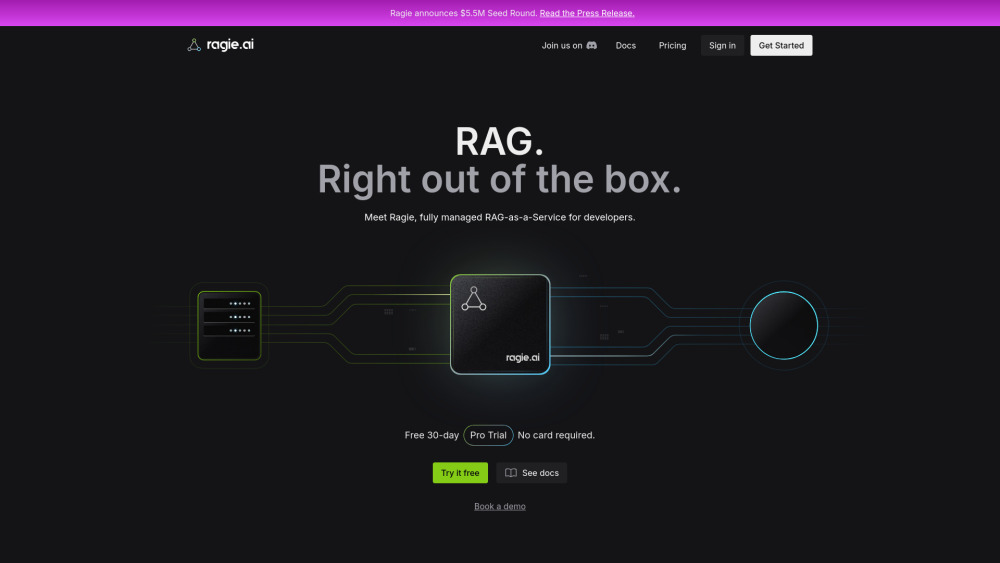 Ragie website screenshot