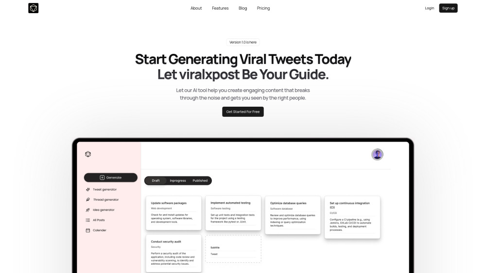 viralxpost website screenshot