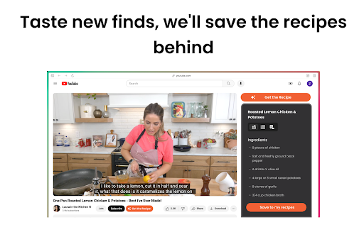 Get the Recipe website screenshot