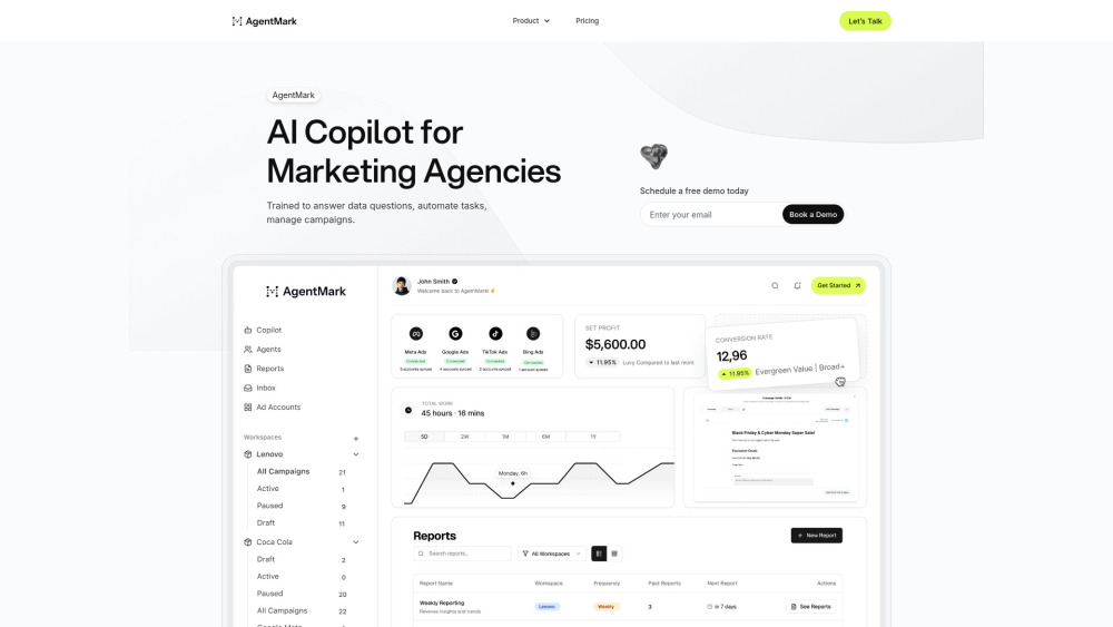 Agentmark website screenshot
