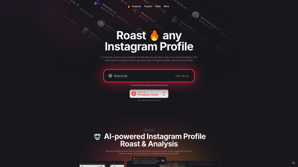Roast website screenshot
