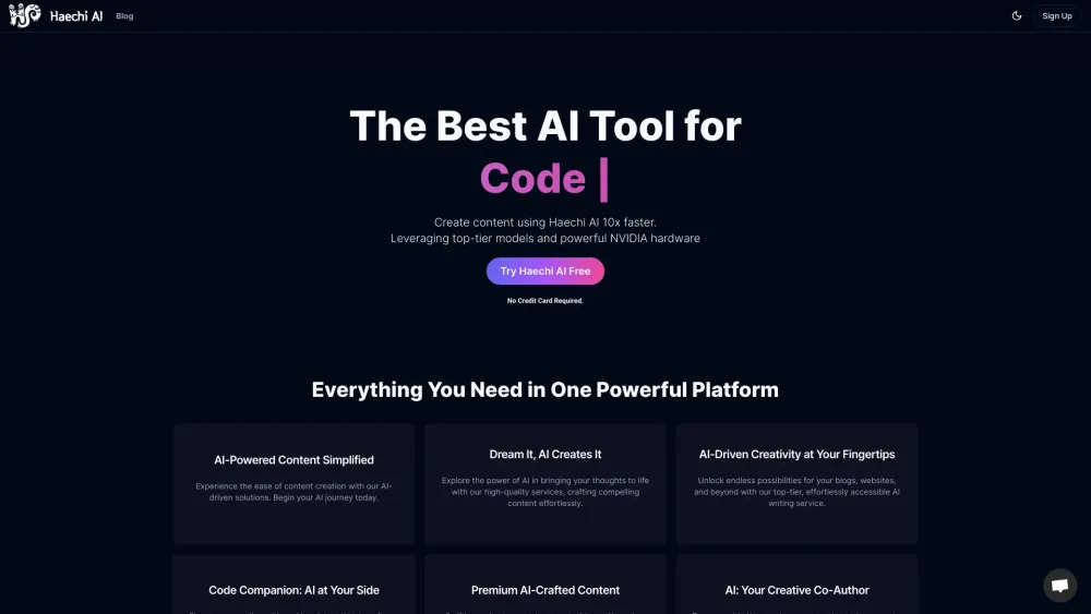 Haechi Ai website screenshot