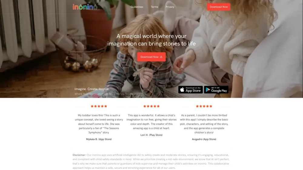 Inonino website screenshot