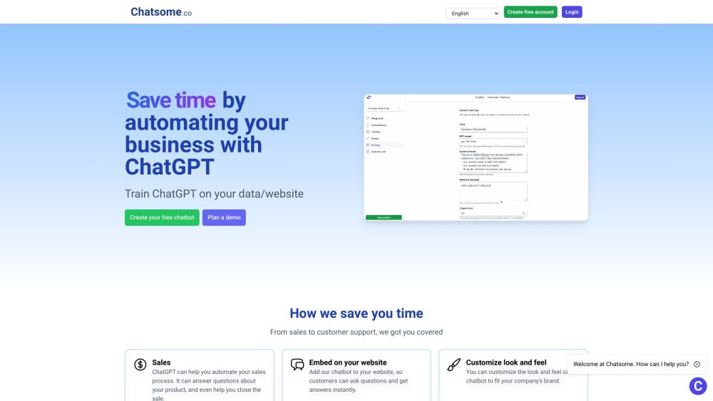Chatsome Co website screenshot