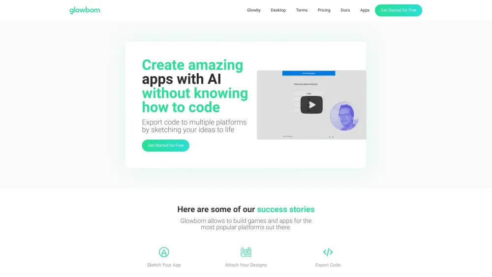 Glowby Genius By Glowbom website screenshot
