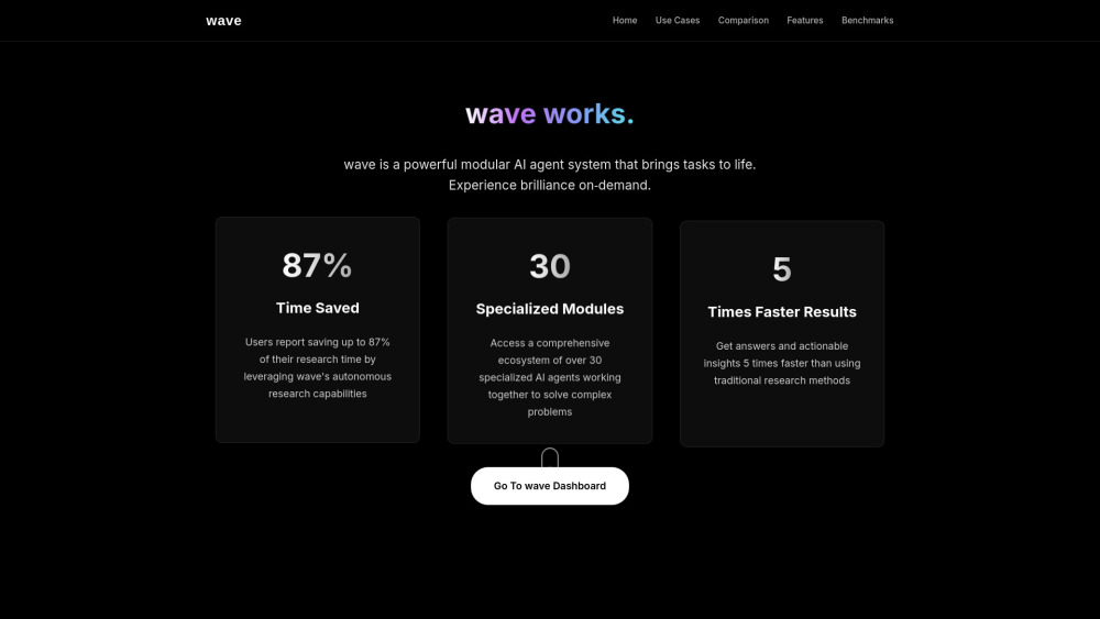Wave website screenshot
