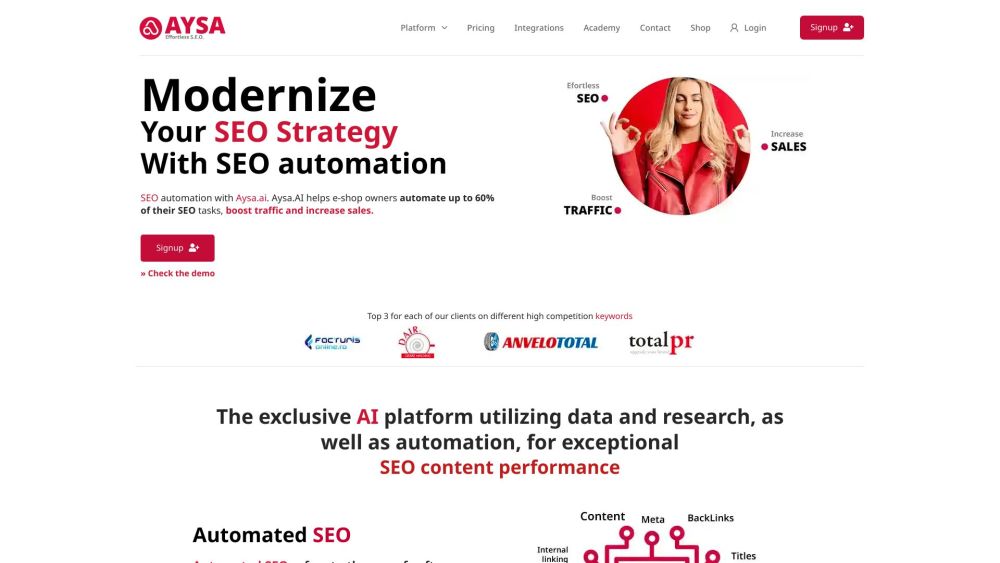 Aysa Ai website screenshot