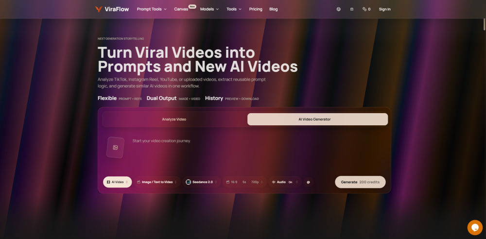 Viraflow website screenshot