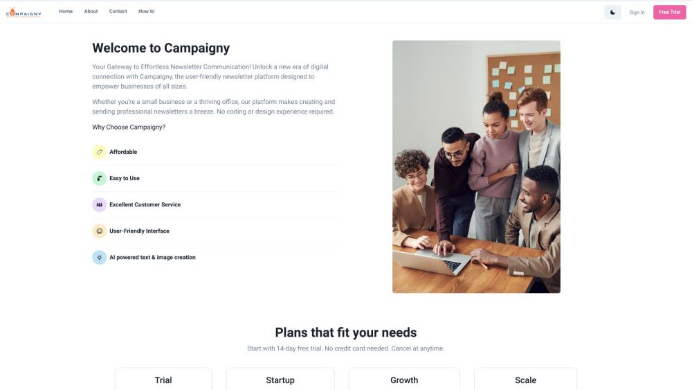 Campaigny website screenshot