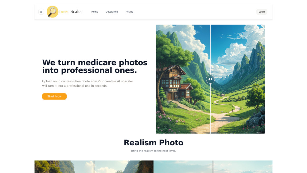 Lumen Scaler website screenshot