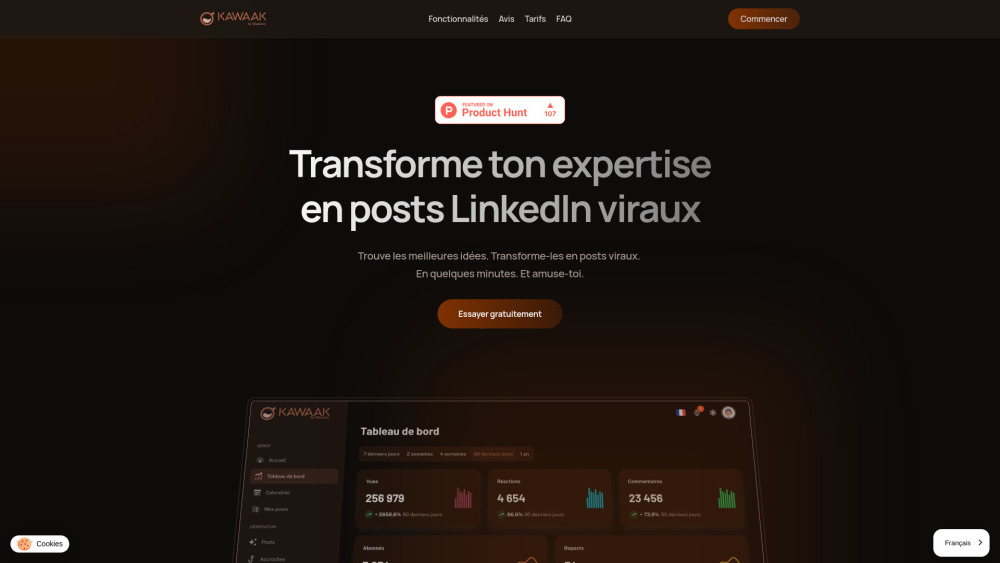 Kawaak website screenshot