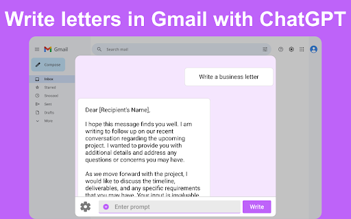 Chat Gpt For Gmail website screenshot