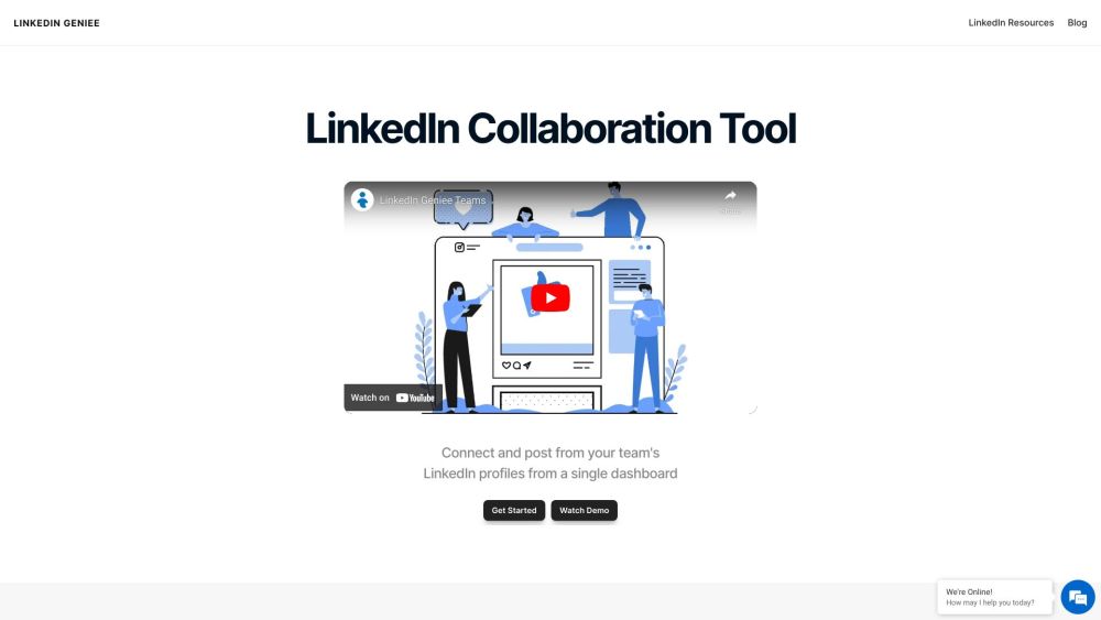Linkedin Geniee website screenshot