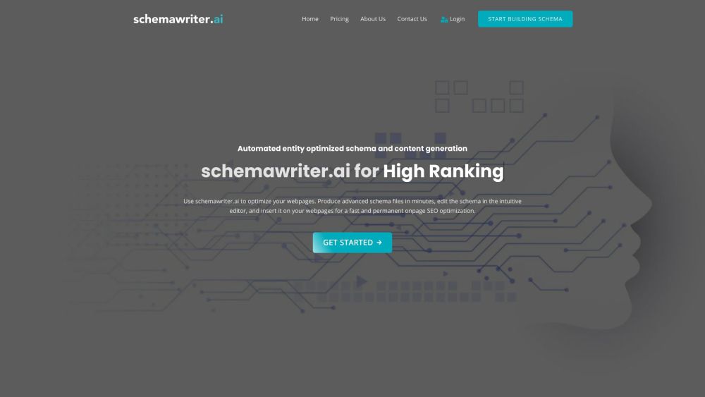 Schemawriter Ai website screenshot