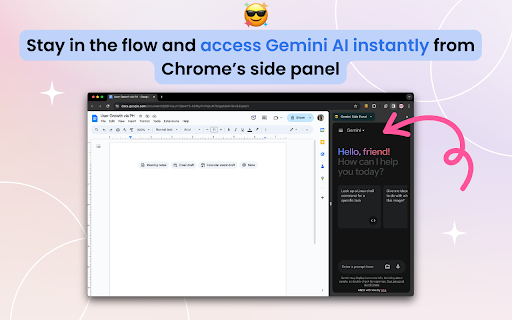 Gemini Ai Side Panel website screenshot