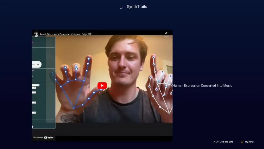 SynthTrails website screenshot