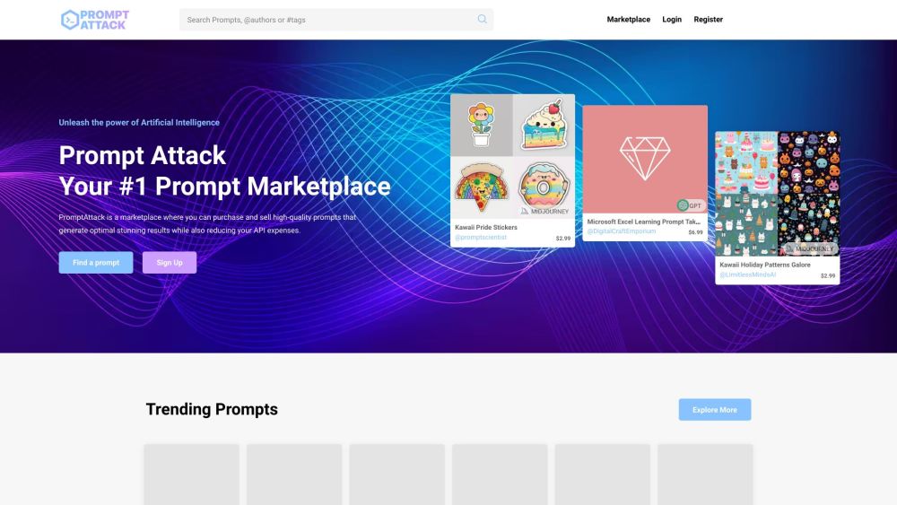 Prompt Attack website screenshot