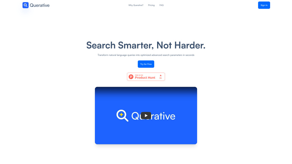 Querative website screenshot