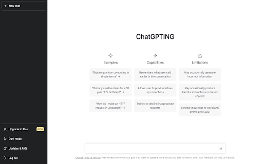 Chatgpting website screenshot
