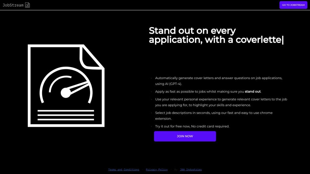 JobStream website screenshot