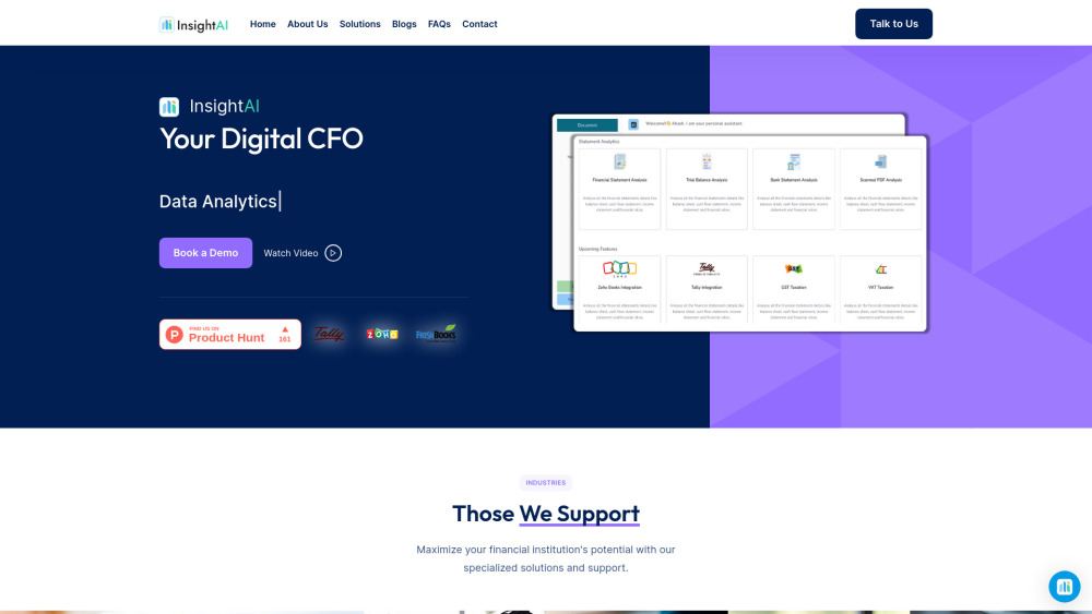 Insightai website screenshot