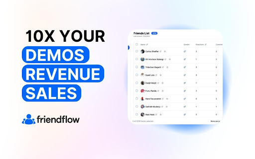 Friendflow website screenshot