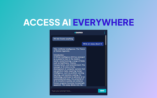 Cosmo Ai website screenshot