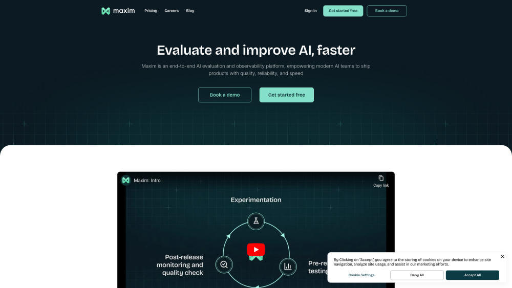 Maxim Ai website screenshot