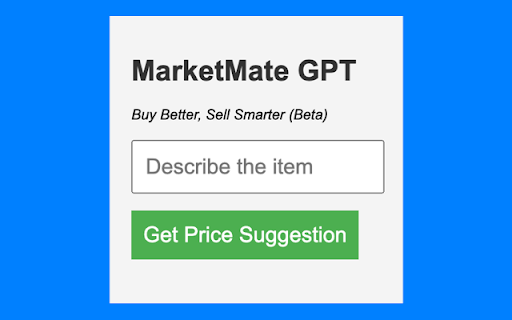 Marketmate Gpt website screenshot