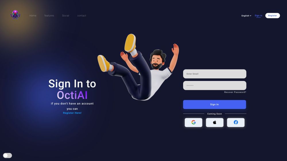 Octiai V2 website screenshot