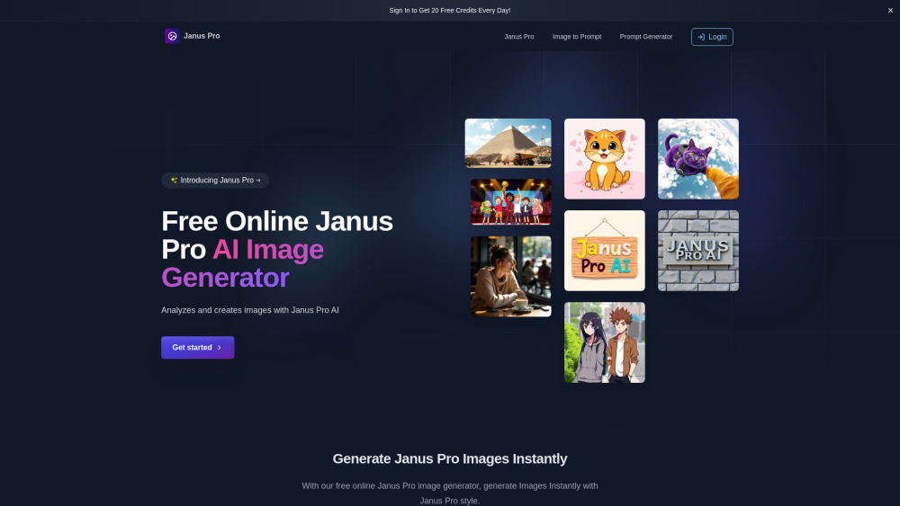 Janus Pro Ai website screenshot