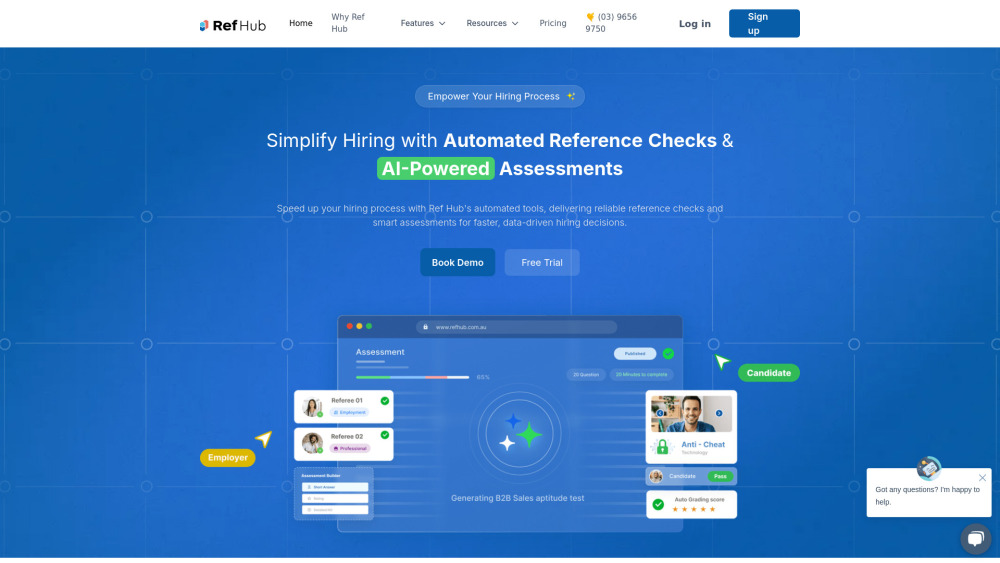 Ref Hub website screenshot