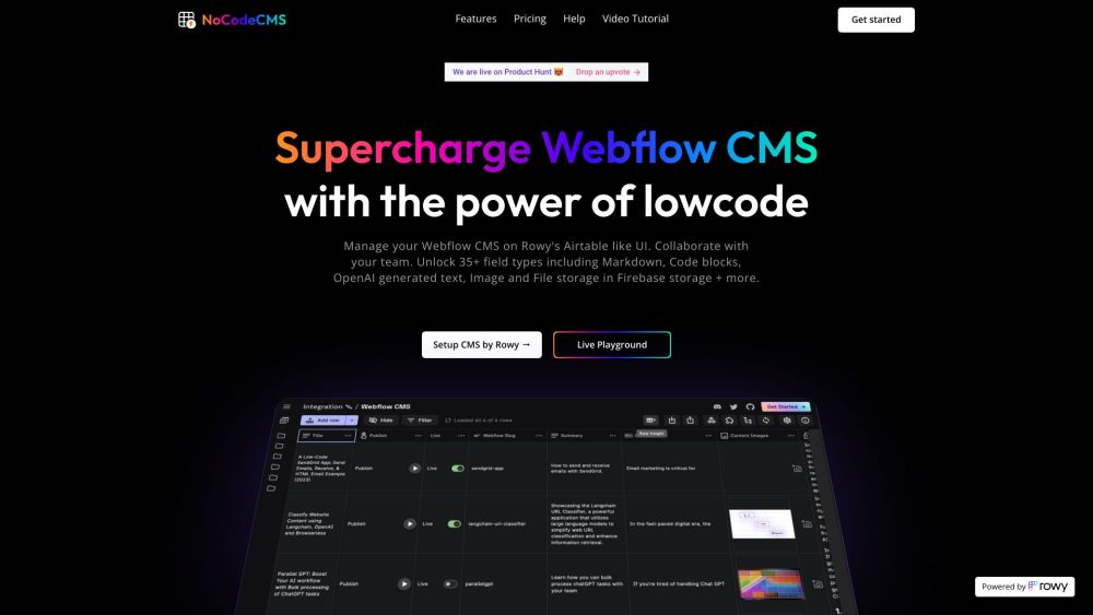 Nocodecms website screenshot